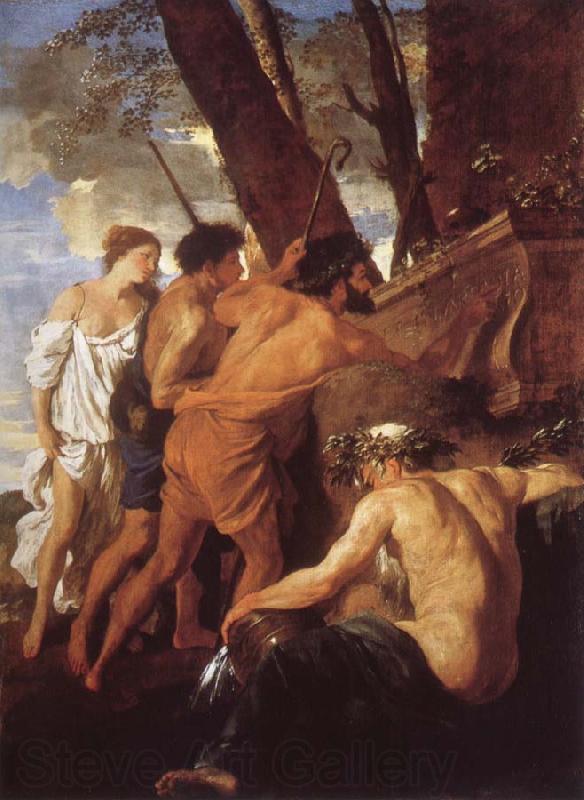 Nicolas Poussin Eats in Arcadia ego Norge oil painting art